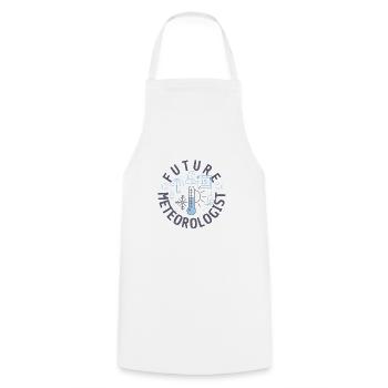 Meteorology pun for meteorologist - Cooking Apron - white - Front - AI Model Male 185 dark (185cm)
