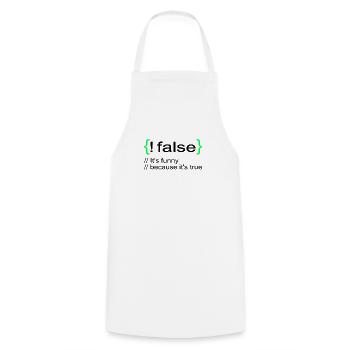 Drôle Lol Nerd Informaticien - Tablier de cuisine - blanc - Devant - AI Model Male 185 dark (185cm)