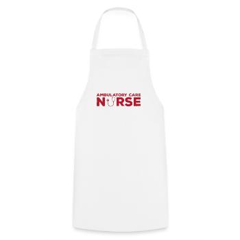 Infirmière ambulatoire - Tablier de cuisine - blanc - Devant - AI Model Male 185 dark (185cm)