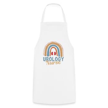 Urology Nurse Boho Rainbow - Cooking Apron - white - Front - AI Model Male 185 dark (185cm)