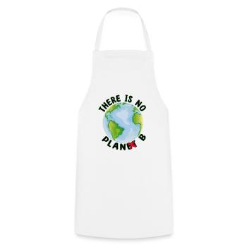 There is no Plan B Earth - Environmentalists - Cooking Apron - white - Front - AI Model Male 185 dark (185cm)