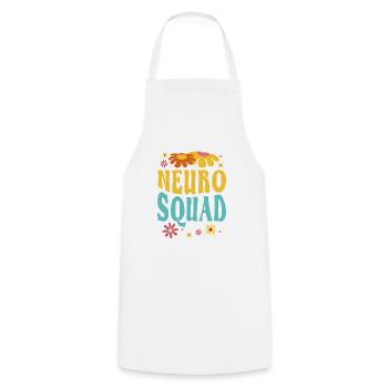 Neuro Squad Neuroscience Flower Outfit - Cooking Apron - white - Front - AI Model Male 185 dark (185cm)