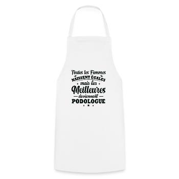 Femme et meilleures podologue - Tablier de cuisine - blanc - Devant - AI Model Male 185 dark (185cm)