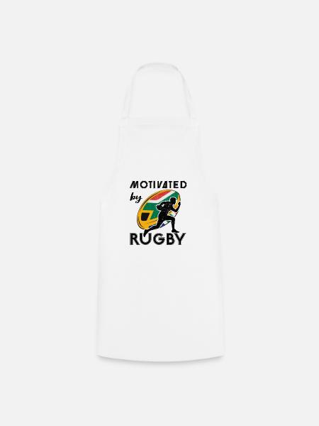 Südafrika Motivated by Rugby Motivation Geschenk - Kochschürze - Weiß