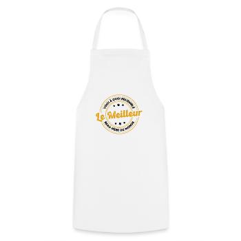 Le meilleur beau-père du monde - Tablier de cuisine - blanc - Devant - AI Model Male 185 dark (185cm)