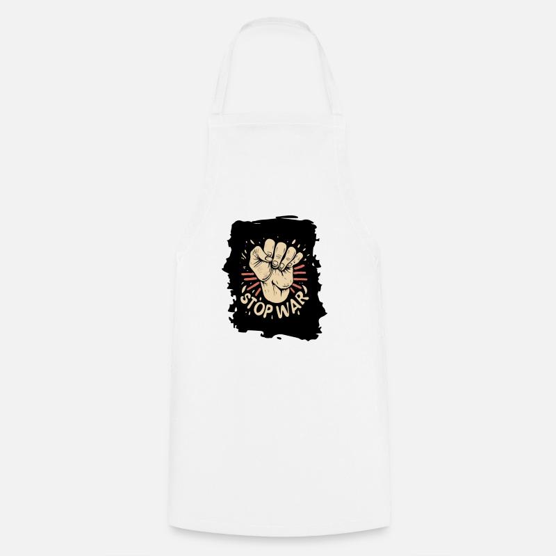 STOP WAR - Cooking Apron - white