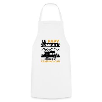 Le papy parfait conduit un camping car - Tablier de cuisine - blanc - Devant - AI Model Male 185 dark (185cm)