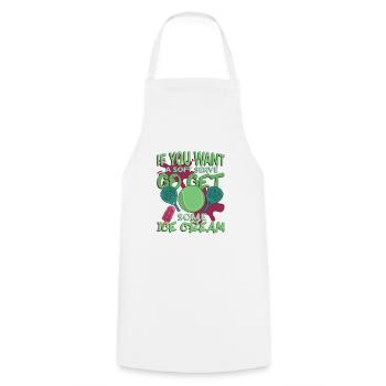 Si vous voulez un service moelleux - Tablier de cuisine - blanc - Devant - AI Model Male 185 dark (185cm)