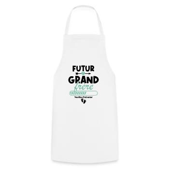 Futur grand frère veuillez patienter - Tablier de cuisine - blanc - Devant - AI Model Male 185 dark (185cm)