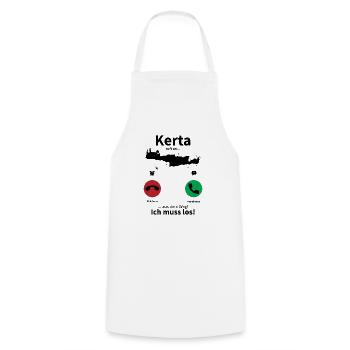 Griechenland Kreta ruft an lustiges Geschenk - Kochschürze - Weiß - Vorne - AI Model Male 185 dark (185cm)