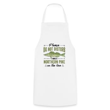 Fishermen Fishermen Fishermen Northern pike - Cooking Apron - white - Front - AI Model Male 185 dark (185cm)