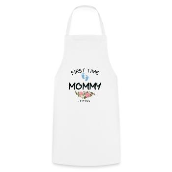 First time Great Aunt 2024 New Baby For Auntie To - Cooking Apron - white - Front - AI Model Male 185 dark (185cm)