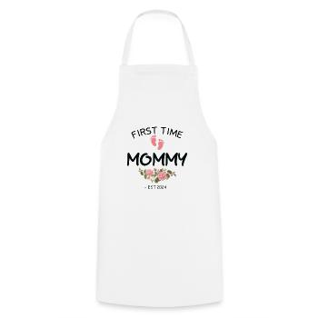 First time Great Aunt 2024 New Baby For Auntie To - Cooking Apron - white - Front - AI Model Male 185 dark (185cm)