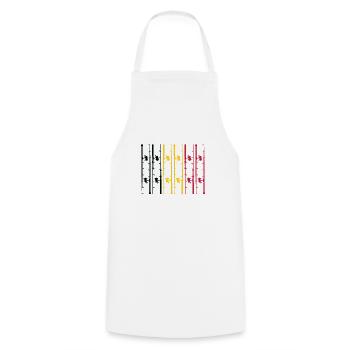 Canne à pêche drapeau Belgique humour cadeau - Tablier de cuisine - blanc - Devant - AI Model Male 185 dark (185cm)