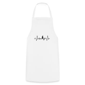 Runner Heartbeat - Cooking Apron - white - Front - AI Model Male 185 dark (185cm)