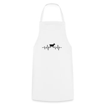 Battement de cœur de la chèvre - Tablier de cuisine - blanc - Devant - AI Model Male 185 dark (185cm)