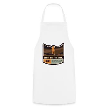 E8 - Dursey Cap sur Istanbul Randonnée européenne - Tablier de cuisine - blanc - Devant - AI Model Male 185 dark (185cm)