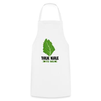 Kale Vegetarian Veganism - Cooking Apron - white - Front - AI Model Male 185 dark (185cm)