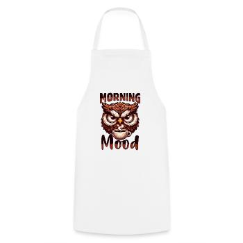 Mürrische Eule Mit Kaffee - Tablier de cuisine - blanc - Devant - AI Model Male 185 dark (185cm)