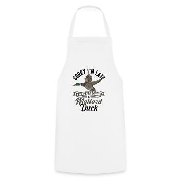 Canard colvert - Tablier de cuisine - blanc - Devant - AI Model Male 185 dark (185cm)