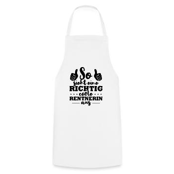 Voici à quoi ressemble un retraité vraiment cool - Tablier de cuisine - blanc - Devant - AI Model Male 185 dark (185cm)