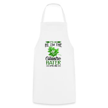 Anti coriandre - Tablier de cuisine - blanc - Devant - AI Model Male 185 dark (185cm)