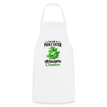 Anti coriandre - Tablier de cuisine - blanc - Devant - AI Model Male 185 dark (185cm)