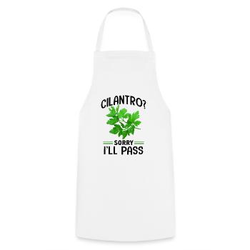 Anti coriander - Cooking Apron - white - Front - AI Model Male 185 dark (185cm)