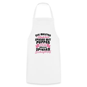 Real Girls Playing Sheep Head Sheep Heads - Cooking Apron - white - Front - AI Model Male 185 dark (185cm)