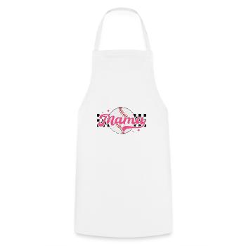 Checkered Baseballl Mama Fête des mères - Tablier de cuisine - blanc - Devant - AI Model Male 185 dark (185cm)