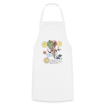 Lustige Eis Waffel Vintage 70er Doodle - Kochschürze - Weiß - Vorne - AI Model Male 185 dark (185cm)