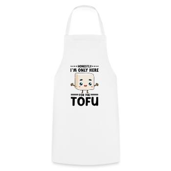 Vegan Vegetarier Design für einen Tofu Fan - Kochschürze - Weiß - Vorne - AI Model Male 185 dark (185cm)