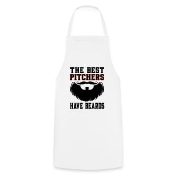 The best Pitchers have beards - Baseball Bearded - Cooking Apron - white - Front - AI Model Male 185 dark (185cm)