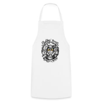 Funny Cat Baking Because Murder Is Wrong - Cooking Apron - white - Front - AI Model Male 185 dark (185cm)