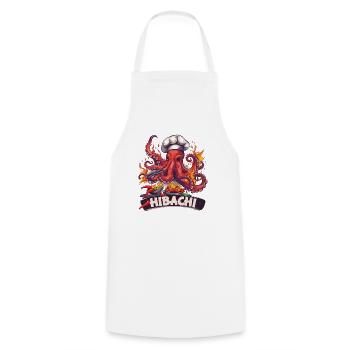 Hibachi Teppanyaki Bbq Japanese Cuisine - Cooking Apron - white - Front - AI Model Male 185 dark (185cm)