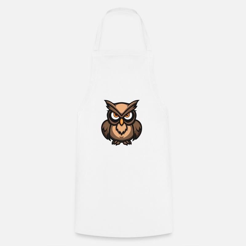 Owl Comic - Cooking Apron - white