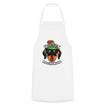 Everyone Love A Love Dachshund - Cooking Apron - white - Front - AI Model Male 185 dark (185cm)
