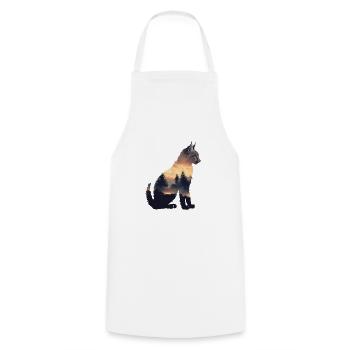 Lynx - Cooking Apron - white - Front - AI Model Male 185 dark (185cm)