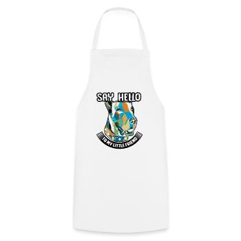 Say Hello To My Little Friend Great Dane - Cooking Apron - white - Front - AI Model Male 185 dark (185cm)