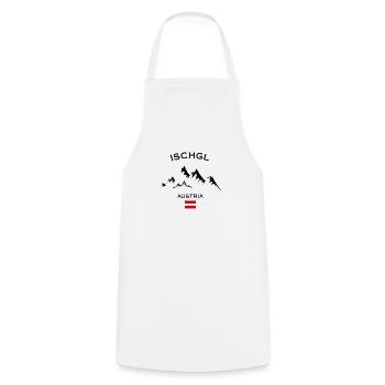 Station de ski d’Ischgl Alpes autrichiennes Ski Souvenir - Tablier de cuisine - blanc - Devant - AI Model Male 185 dark (185cm)