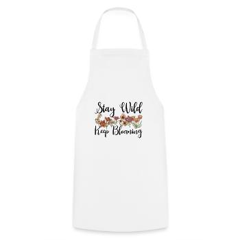 Wildflowers Flowers - Cooking Apron - white - Front - AI Model Male 185 dark (185cm)
