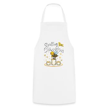 Concours de mots Spelling Bee Champion - Tablier de cuisine - blanc - Devant - AI Model Male 185 dark (185cm)