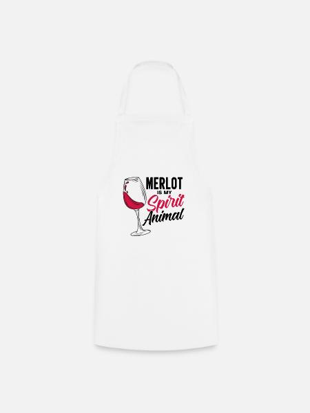 Wein Rotwein - Kochschürze - Weiß