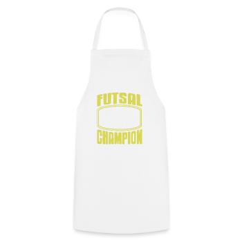 Futsal Champion Bold Player Indoor Court Win - Cooking Apron - white - Front - AI Model Male 185 dark (185cm)