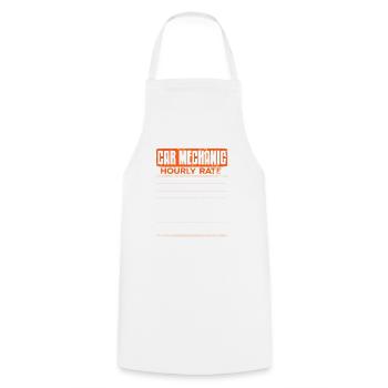 Drôle Mécanicien Taux horaire Travail de garage Blague - Tablier de cuisine - blanc - Devant - AI Model Male 185 dark (185cm)