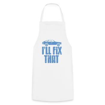 I'll Fix That Funny Mechanic Garage Humor - Cooking Apron - white - Front - AI Model Male 185 dark (185cm)