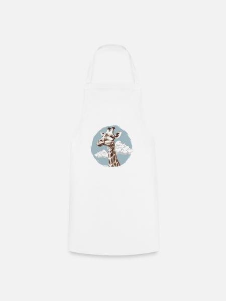 Giraffe im Himmel - Kochschürze - Weiß