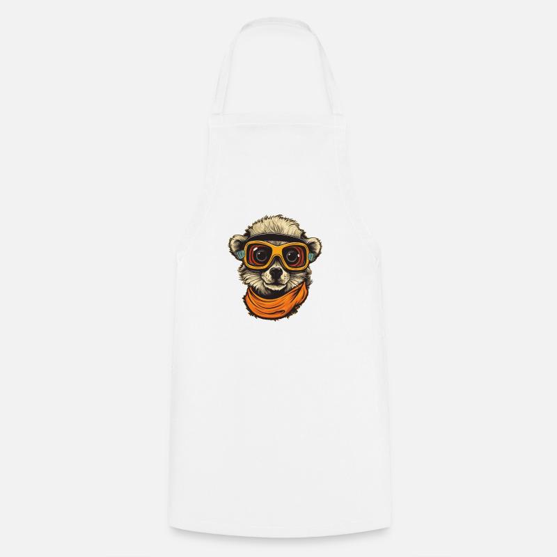 Erdmännchen - Kochschürze - Weiß
