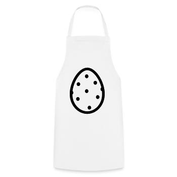 Egg - Cooking Apron - white - Front - AI Model Male 185 dark (185cm)