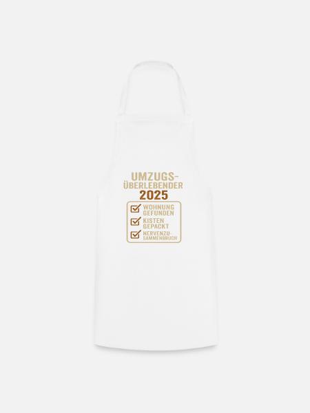 Umzug 2025 Wohnung Umzüge - Kochschürze - Weiß